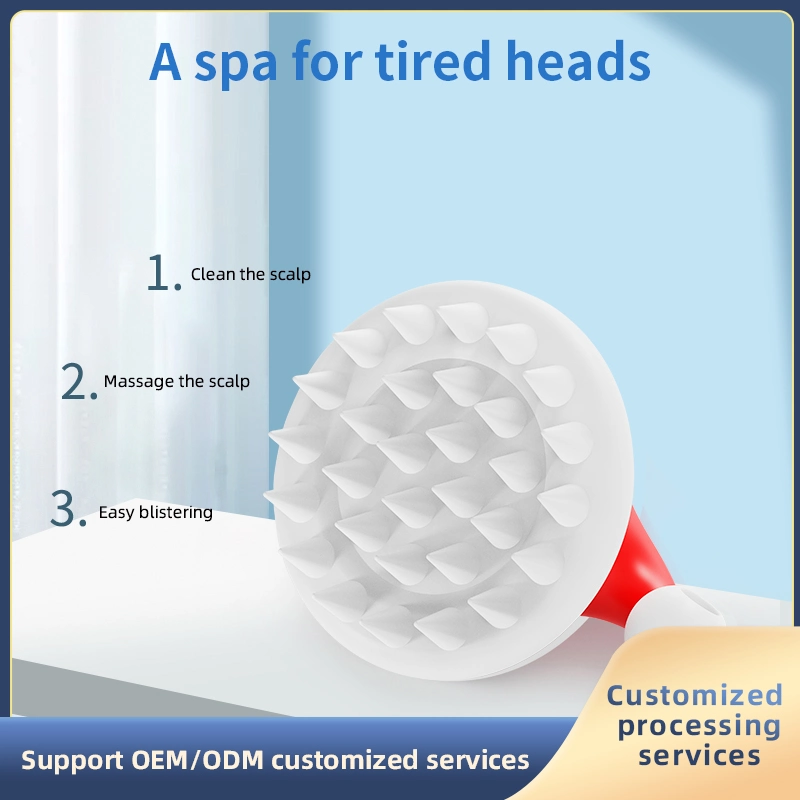 Free Sample Head Shampoo Massage Silicone Scalp Brush Healthy Clean Hair Washing Comb Shower Bath Shampoo Brush