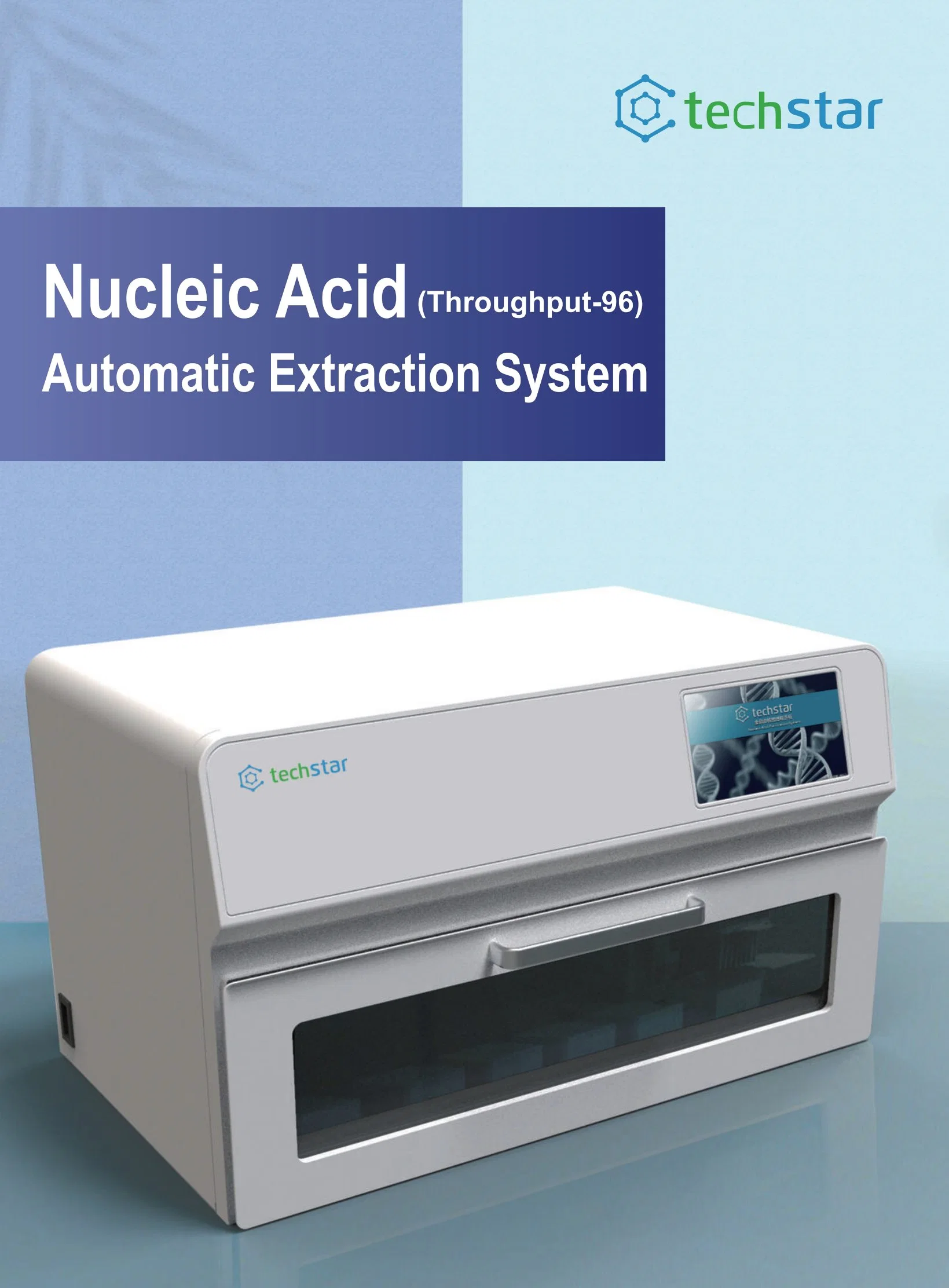 Techstar Automatic Touch Operation Nucleic Acid Extraction System DNA/Rna Nucleic Acid Extraction Instruments for PCR Laboratory