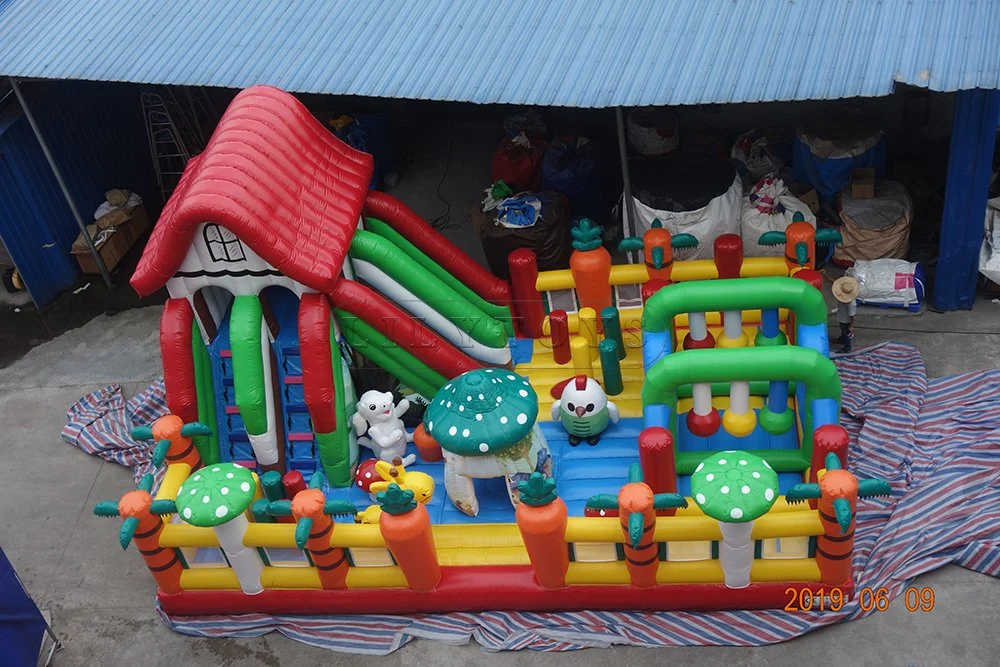 Inflatable Funcity, Inflatable Mushroom House Bouncing Castle, Customized Theme Slide Playground Equiement for Kids