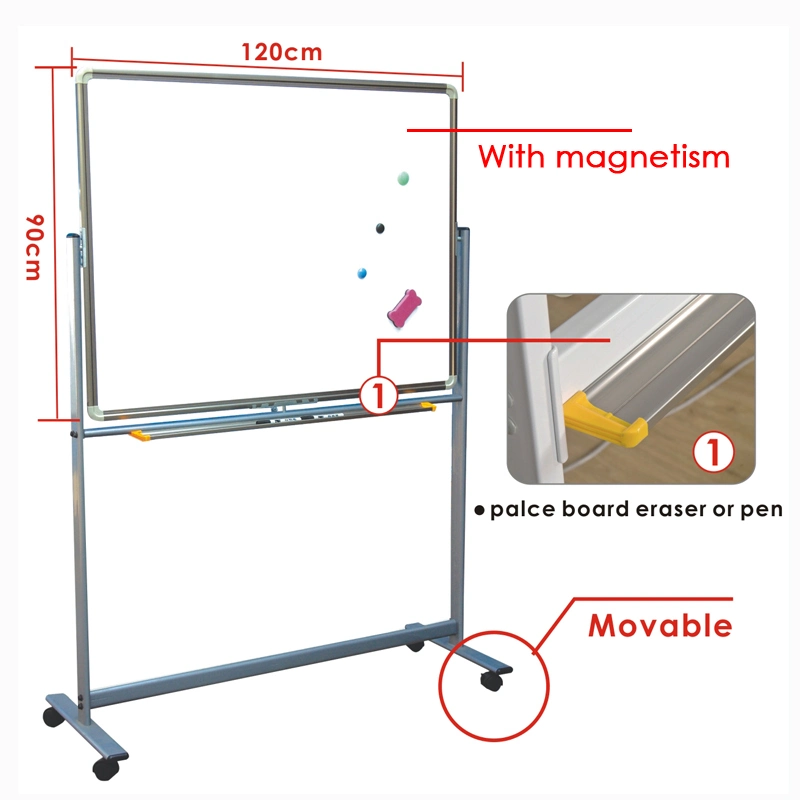 Foska Double Side Fancy Movable Stand White Writing Board