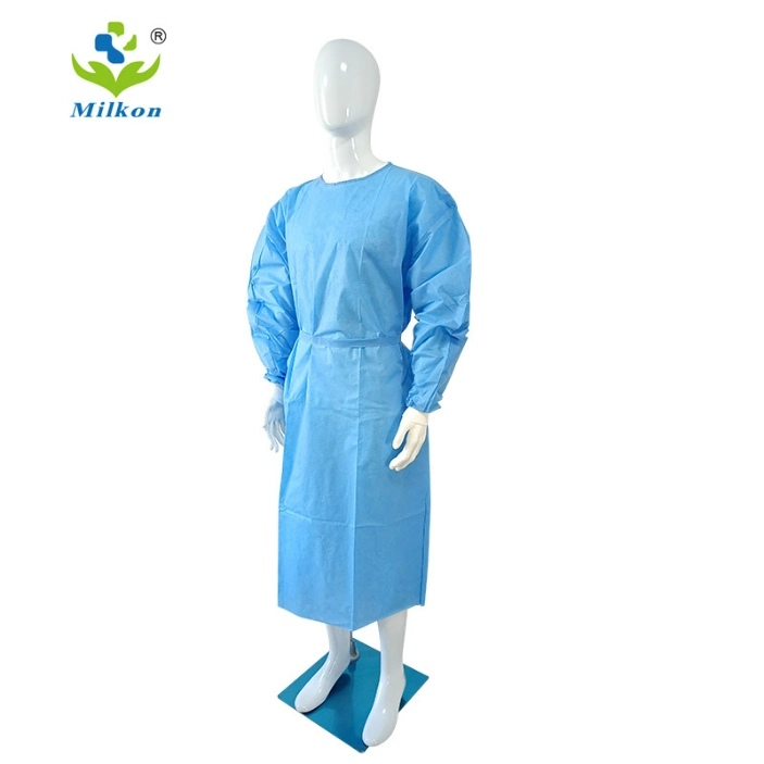 Waterproof/Plastic CPE/Poly/PE/Scrub/Operation/PP/SMS Nonwoven Disposable Protective Isolation Surgical Gown for Doctor/Surgeon/Patient/Visitor/Hospital Inco