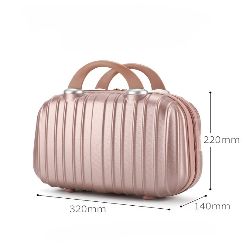 Small Hard Shell ABS Cosmetic Case Travel Hand Luggage Portable Carrying Makeup Case