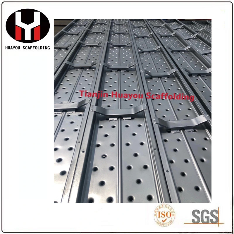 Portable Antiskid Perforated Plank Welded Hooks Metal Decking Steel Board Scaffolding Plank Scaffold with High Load Capacity