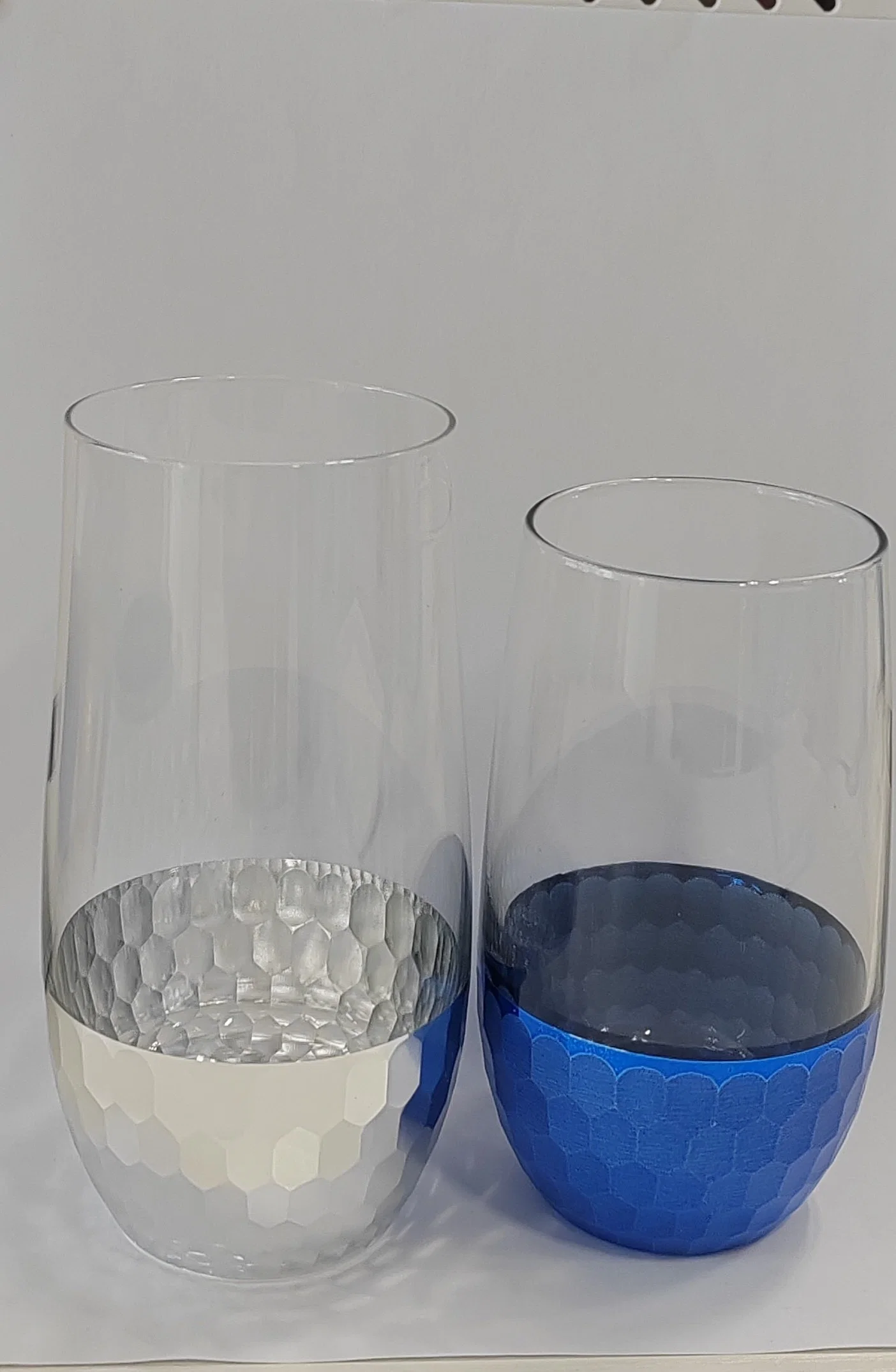 Crystal Water Glasses Set of 2, 10 Oz Clear Glass Cups for Coffee