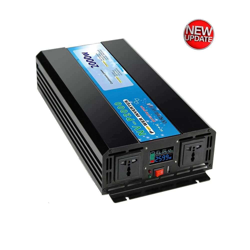 1KW 1000W Inversor de onda sinusoidal pura Inversor de aire acondicionado solar Cargador solar de fuente de alimentación digital de uso doméstico de alta frecuencia