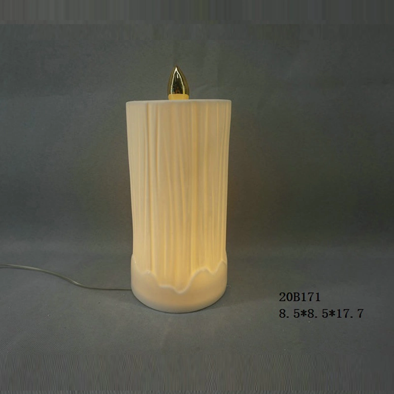 Porcelain White Color Candle, Ceramic Candle Holder for Christmas Decoration