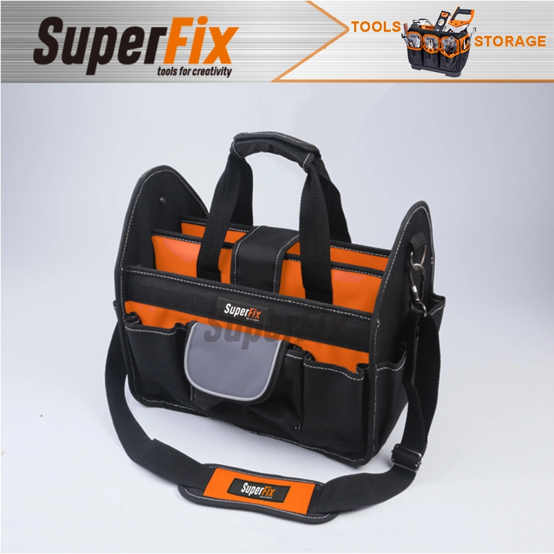 Multi-Purpose Tool Bag with Pockets, Steel Zipper, Big Capacity, Metal Buckle,