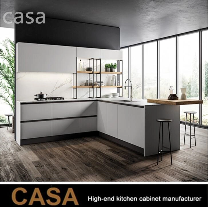 Austrália Home mobiliário moderno Oak Black Kitchen armários cozinha armazenamento Armário de despensa