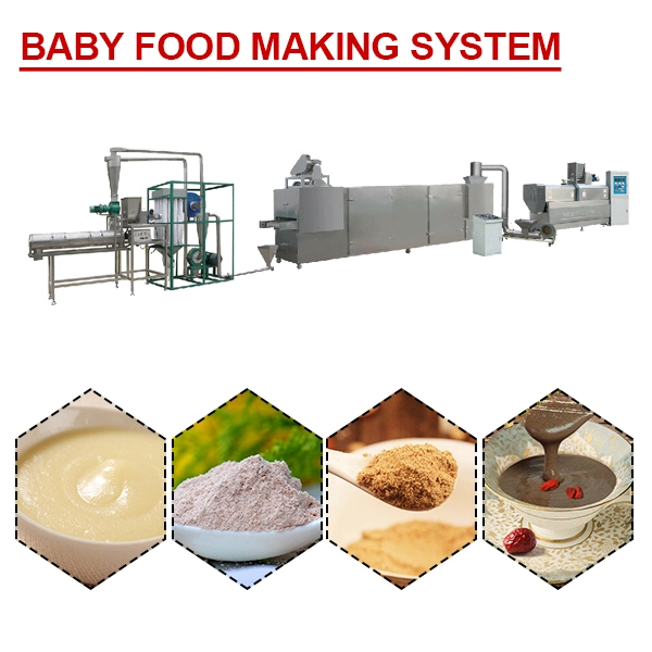 Double Screw Extruded Nutritious Cereal Powder Instant Food Making Equipment Line Jinan Dg Machinery Company