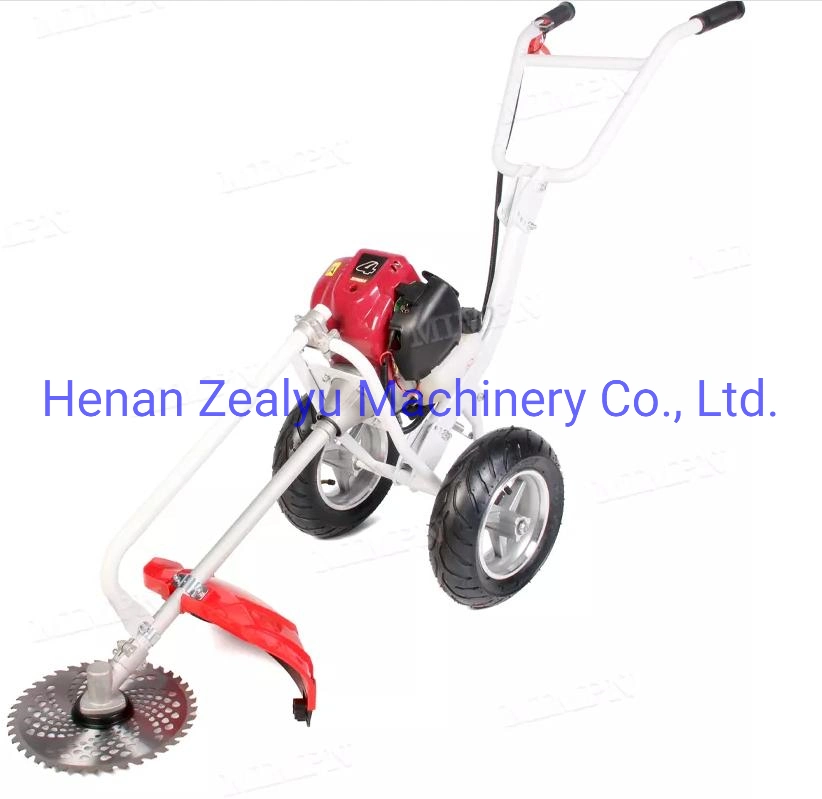 Zealyu 52cc 4 Stroke Hand Push Gasoline Brush Cutter with Wheels