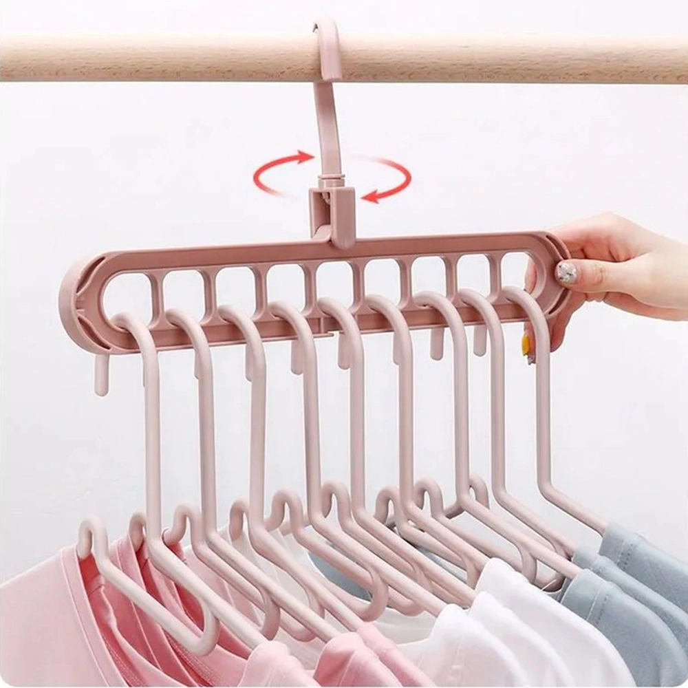 9 Holes 360 Rotating Wardrobe Clothes Magic Hanger