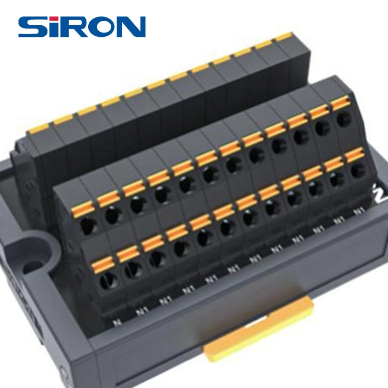 Siron Industrial Rail Terminal Block Multi-in-Multiple-out in-Line Wire Terminal Block Quick Connector Junction Box