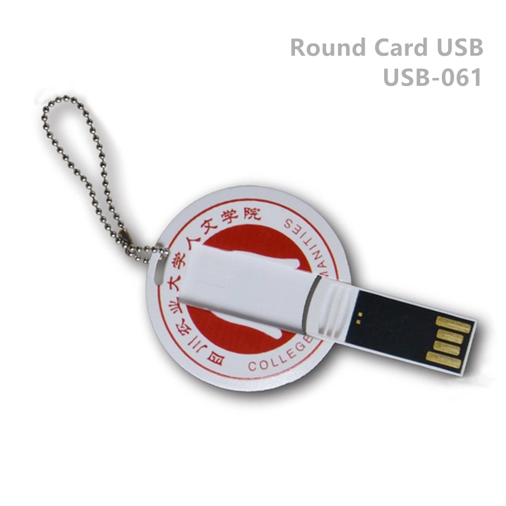 Custom Round Card Shape USB Flash Drive Pendrive 32GB