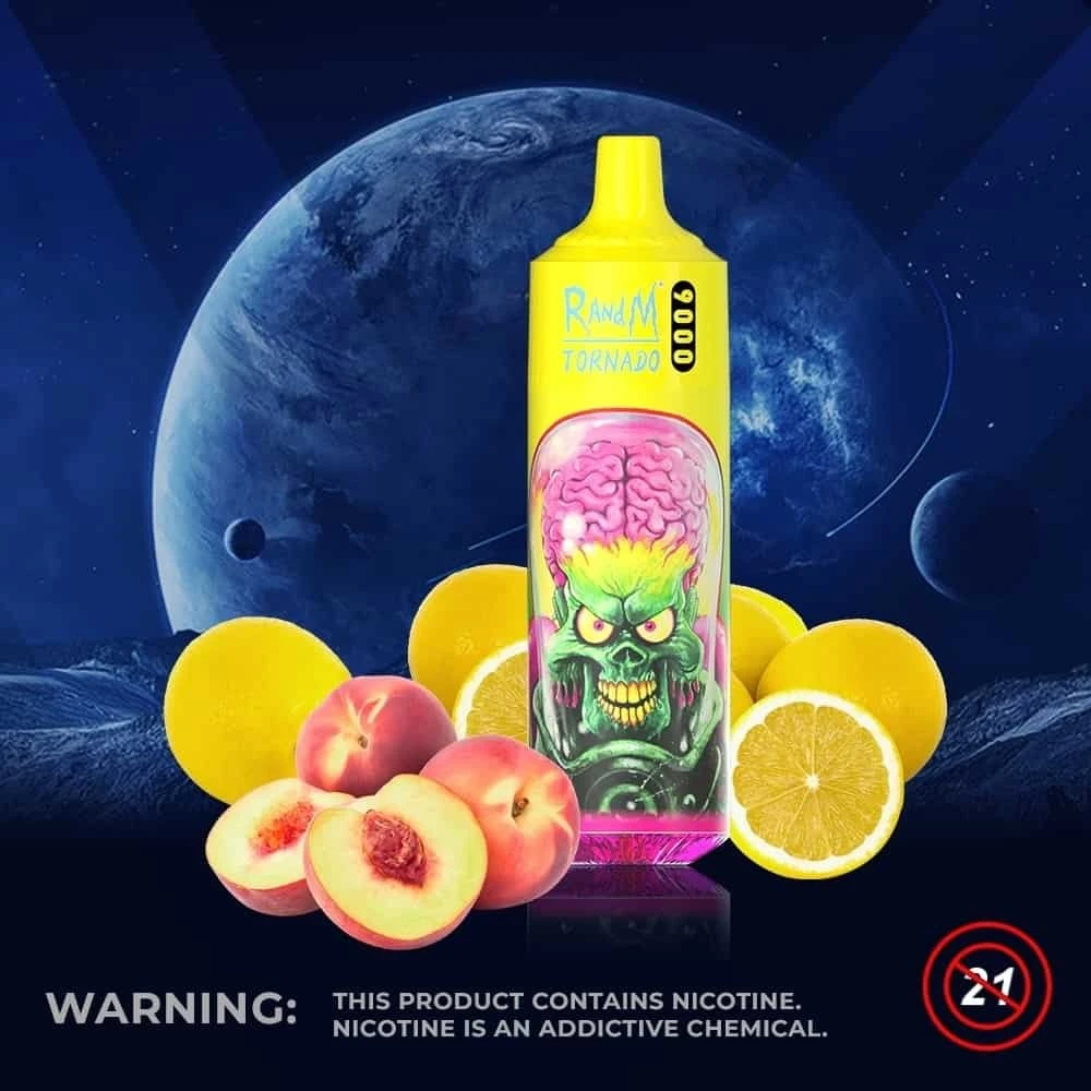 Espagne Vente à chaud 9K Puffbar Vapes Randm Tornado 9000 18ml E-Liquid et rechargeable de type C 850 mAh