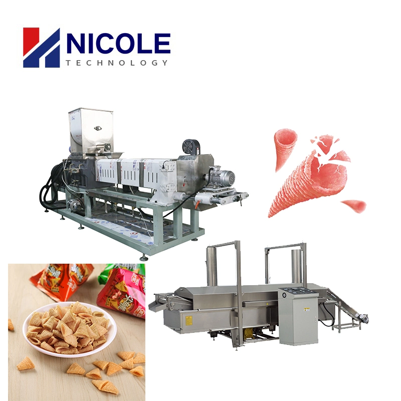 High quality/High cost performance  Bugles Chips Making Machine Frying Snacks Food Processing Line