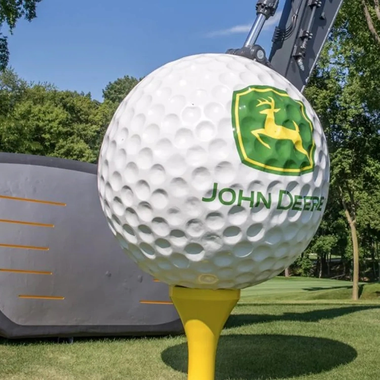 ديكور الحديقة مخصص الحجم Fiberglass Decoration Golf نحت الكرة