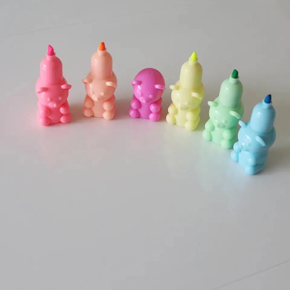 Manufacturers Custom Promotional Colors Cute Water Based Teddy Bear Highlighter