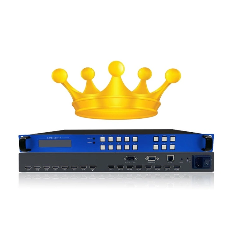 Customer Favorite Support HDMI 4K 8X8 Matrix Switcher 4096X2160 HDMI Matrix 4X4 Multiple Input Port HDMI Matrix Video Wal Switch