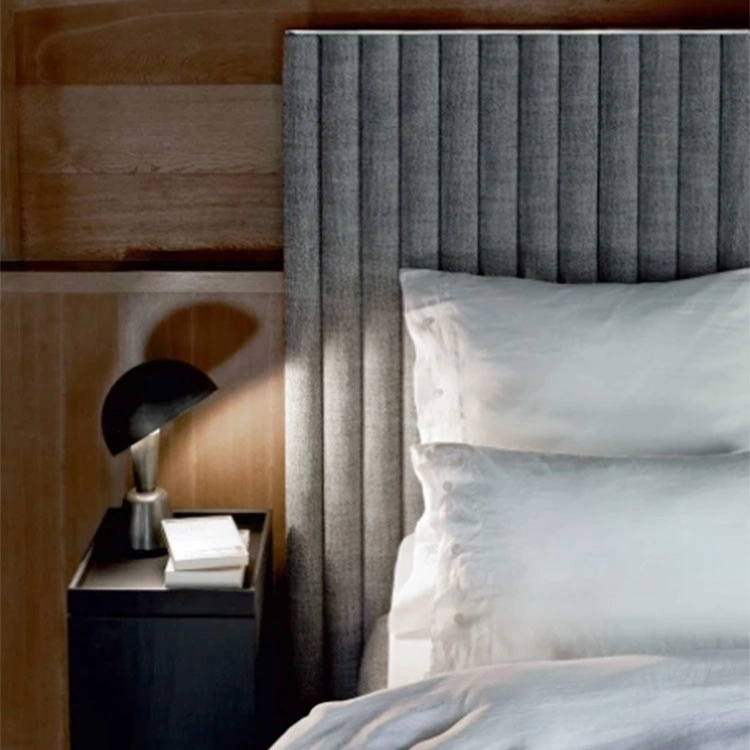 Muebles de dormitorio Premium de madera maciza marco interior de lujo moderno cómodo Camas dobles