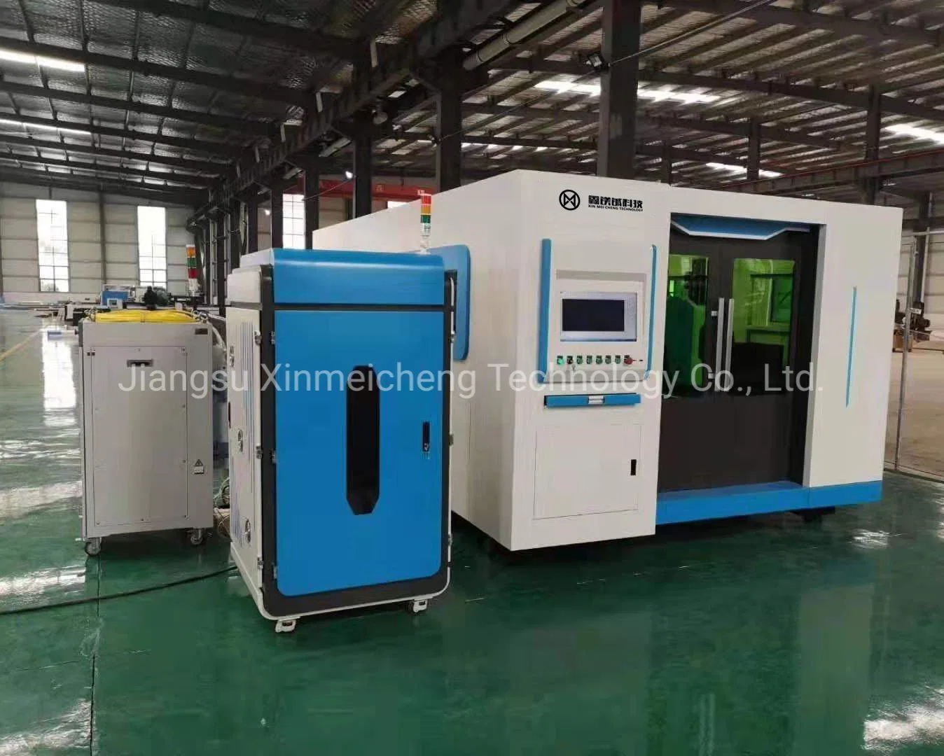 CNC Full Protection Cover Laser Cutting Machine with Dust Remove Double Table