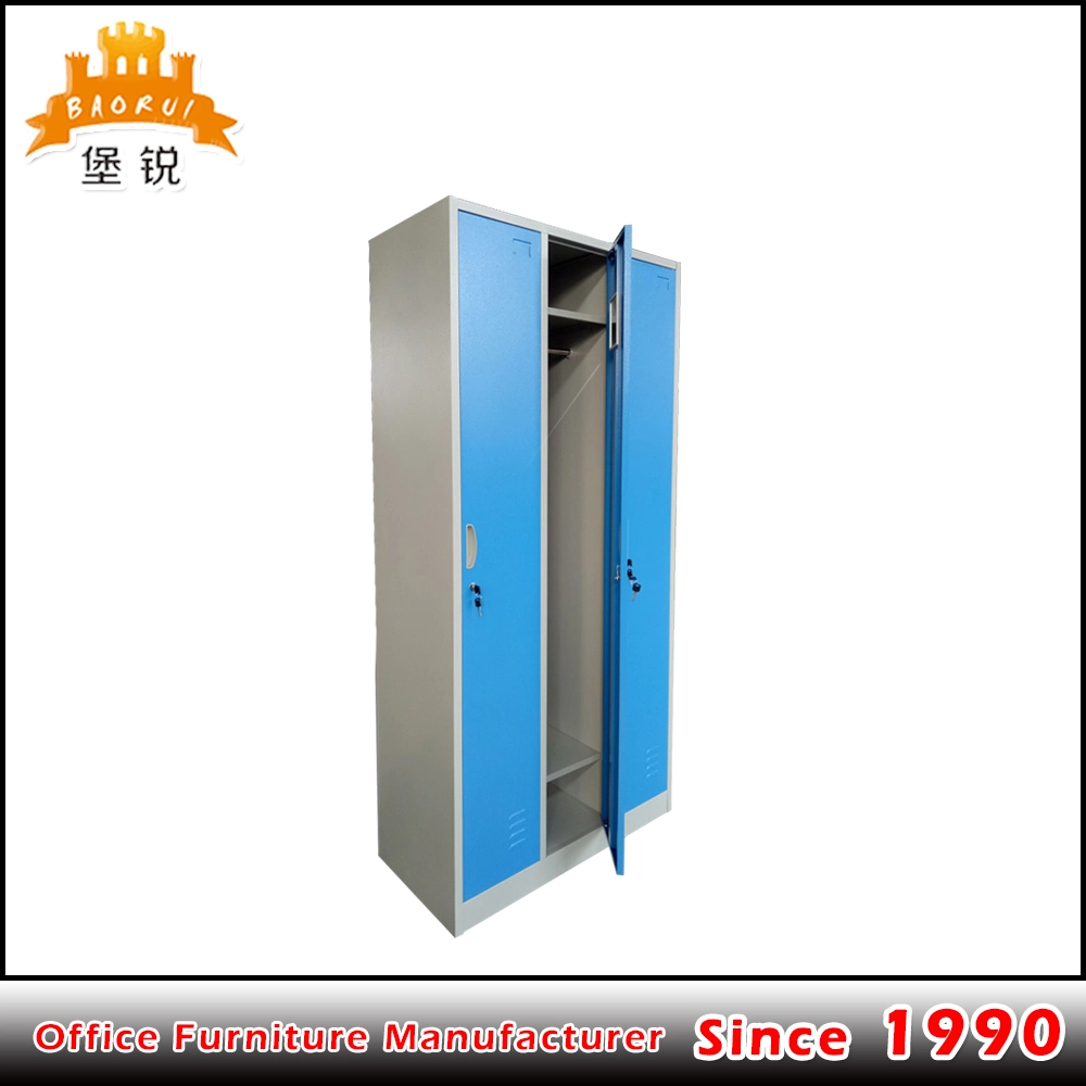 Cheap Price 3 Door Steel Clothes Cabinet with Key Lock or Pad Lock