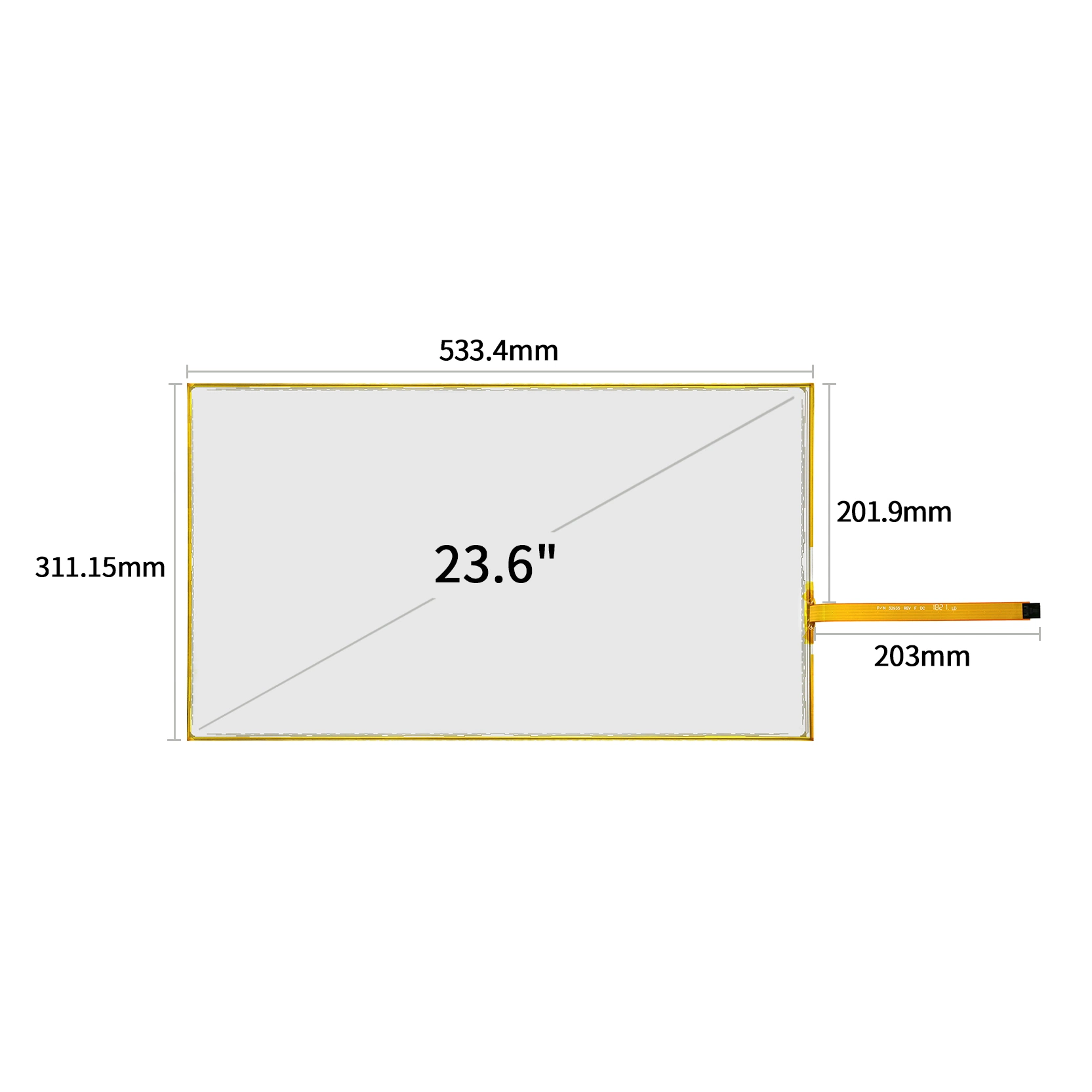 3m pantalla táctil capacitiva de superficie 23,6inch 17-9151-206 Sustitución del sensor IGT 98-0003-3127-6