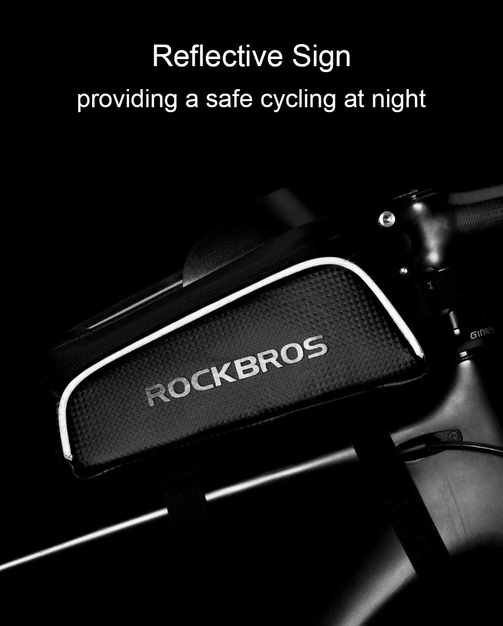 El bastidor delantero bicicleta impermeable Bolsa de accesorios soporte para teléfono compatible tubo superior Bolsa de bicicleta bicicletas