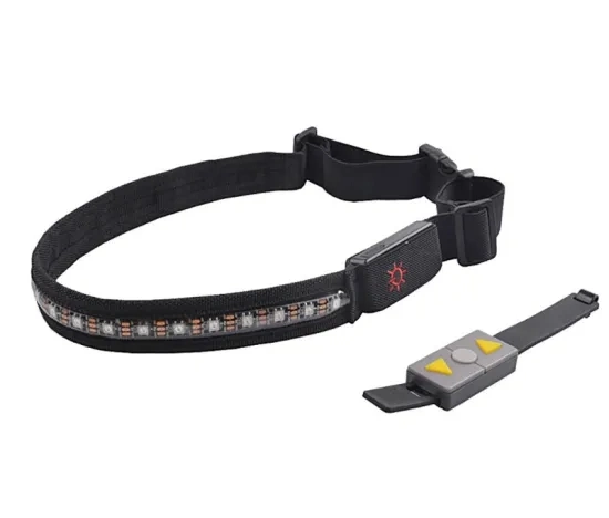 USB Rechargeable LED Warning Light Waist Belt Night Running Sports Safety Light