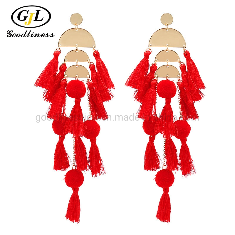 Wholesale/Supplier Tassels Semi-Circle Shape Bobemia Style Earring Jewelry