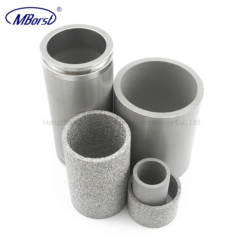 High Purity Titanium Metal Powder Filter Cartridge Stainless Steel Sintered at High Temperature for Steam Oxidizing Corrosive Liquids/Gas Filtration 1/5 Micron