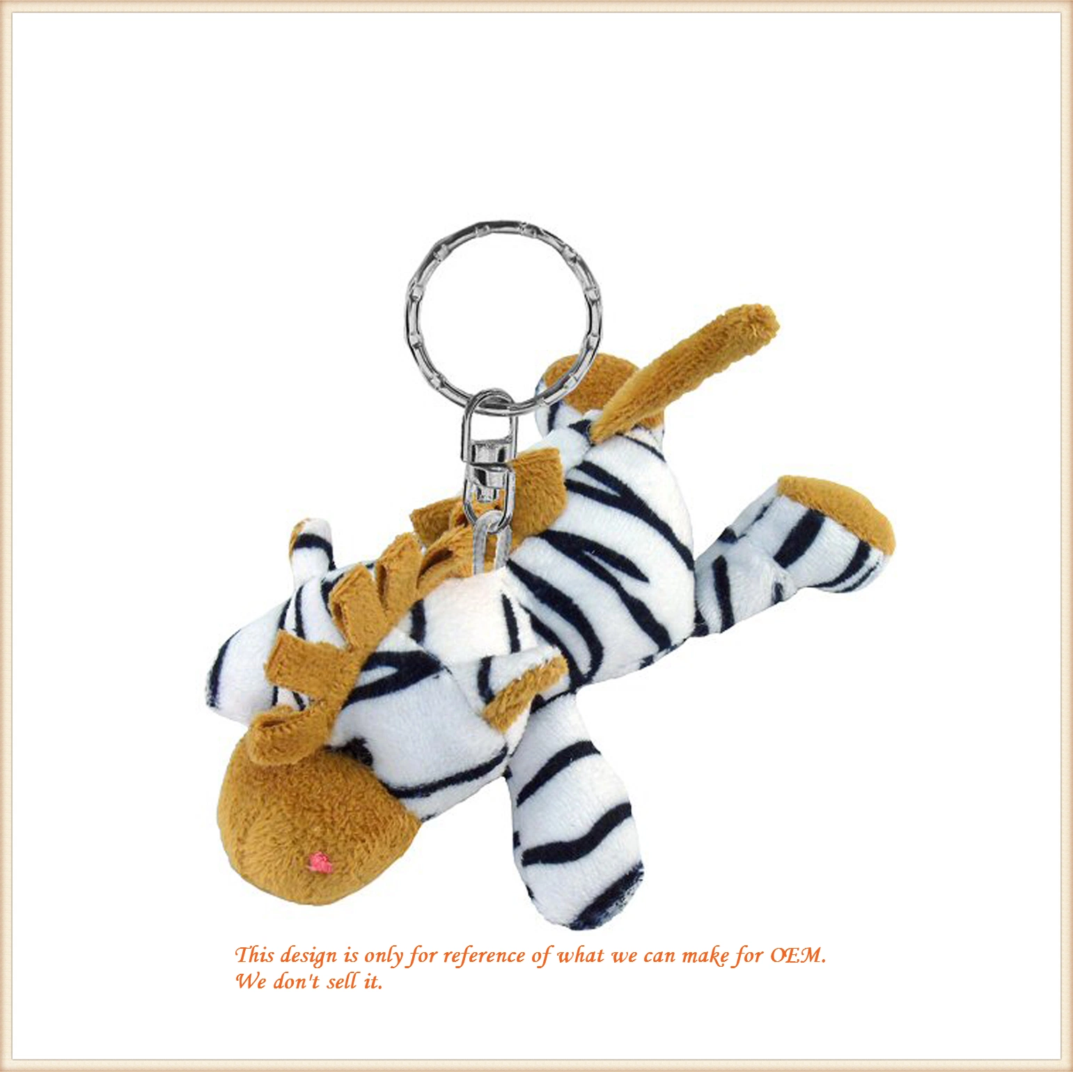 OEM Plush White Tiger Toys/ Animial Key Chain/ Custom Made Manufacturer