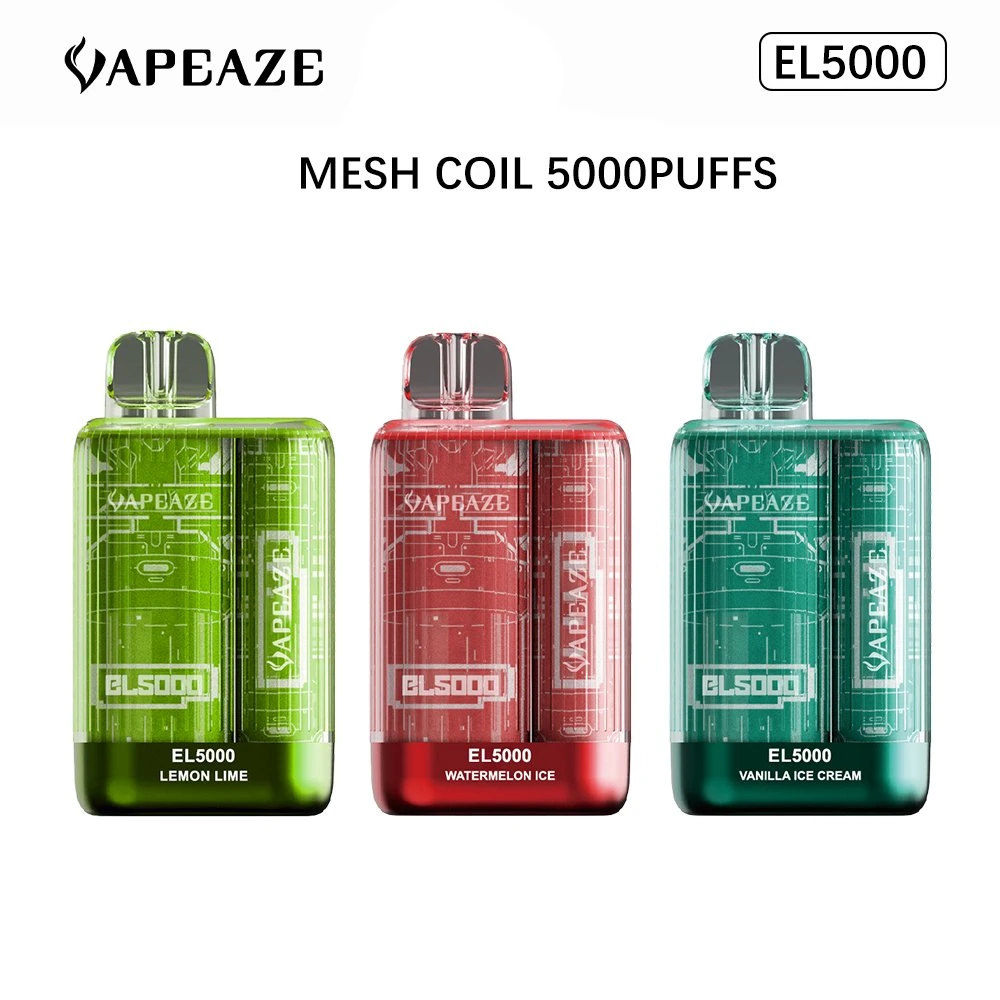 EL5000 5000puffs saboroso tipo de fruta fluxo de ar cigarro eletrónico fácil de usar Utilize o Vape descartável, recarregável, de longa duração, Vape, Mini Electronic Cigarro