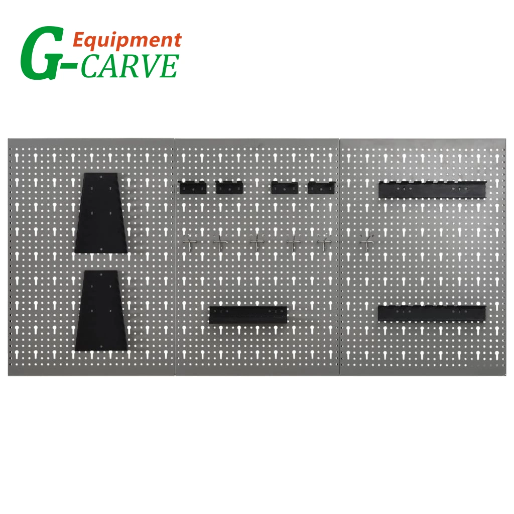 Wall Mounted Tool Storage Peg Board Set Organiser Shelves Rack Garage Kit Holder