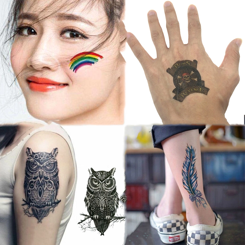 Small Luminous Custom Arm Hand Halloween for Men Back Waterproof Henna Price Temporary Tattoo Sticker