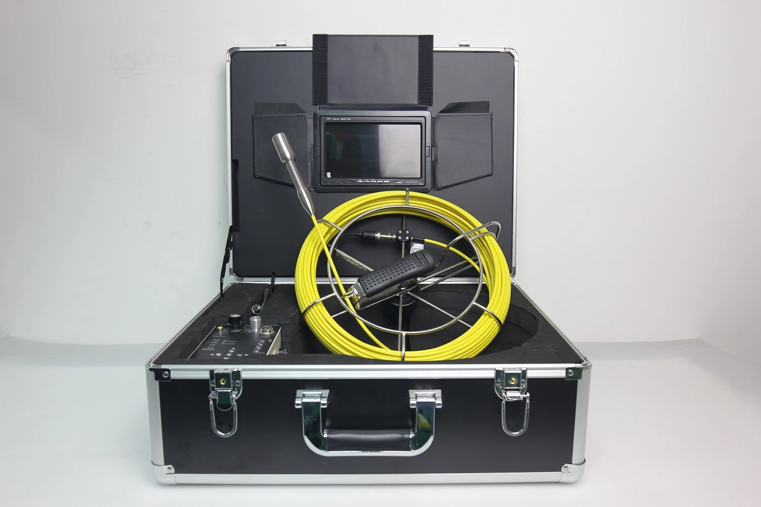 Pipeline Inspection Camera with 17mm Lens, 20m Cable Length, 7 Inch LCD.