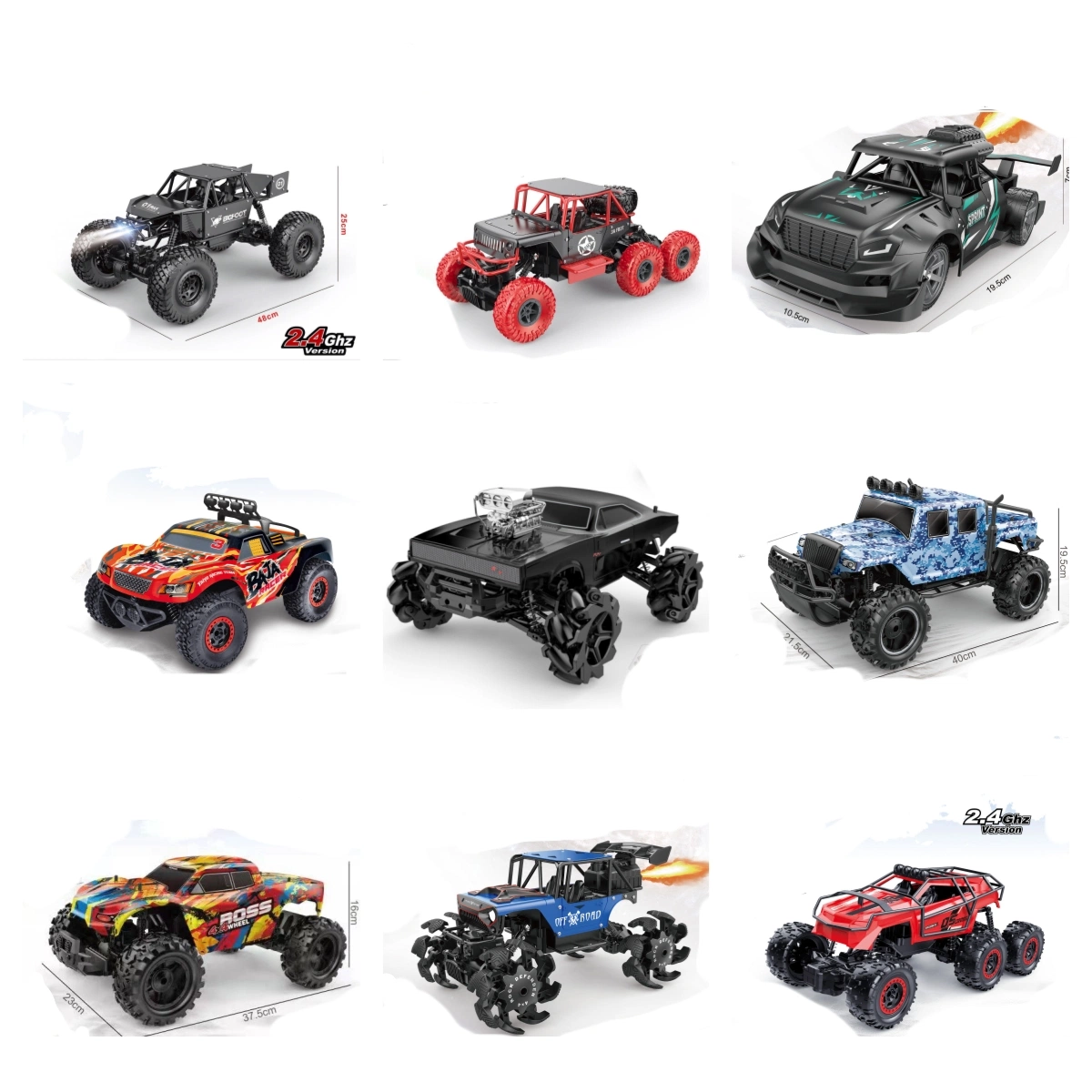 2,4G 1: 16 RC coche de juguete de alta velocidad Metal y plástico disponible juguete de plástico niños de juguete