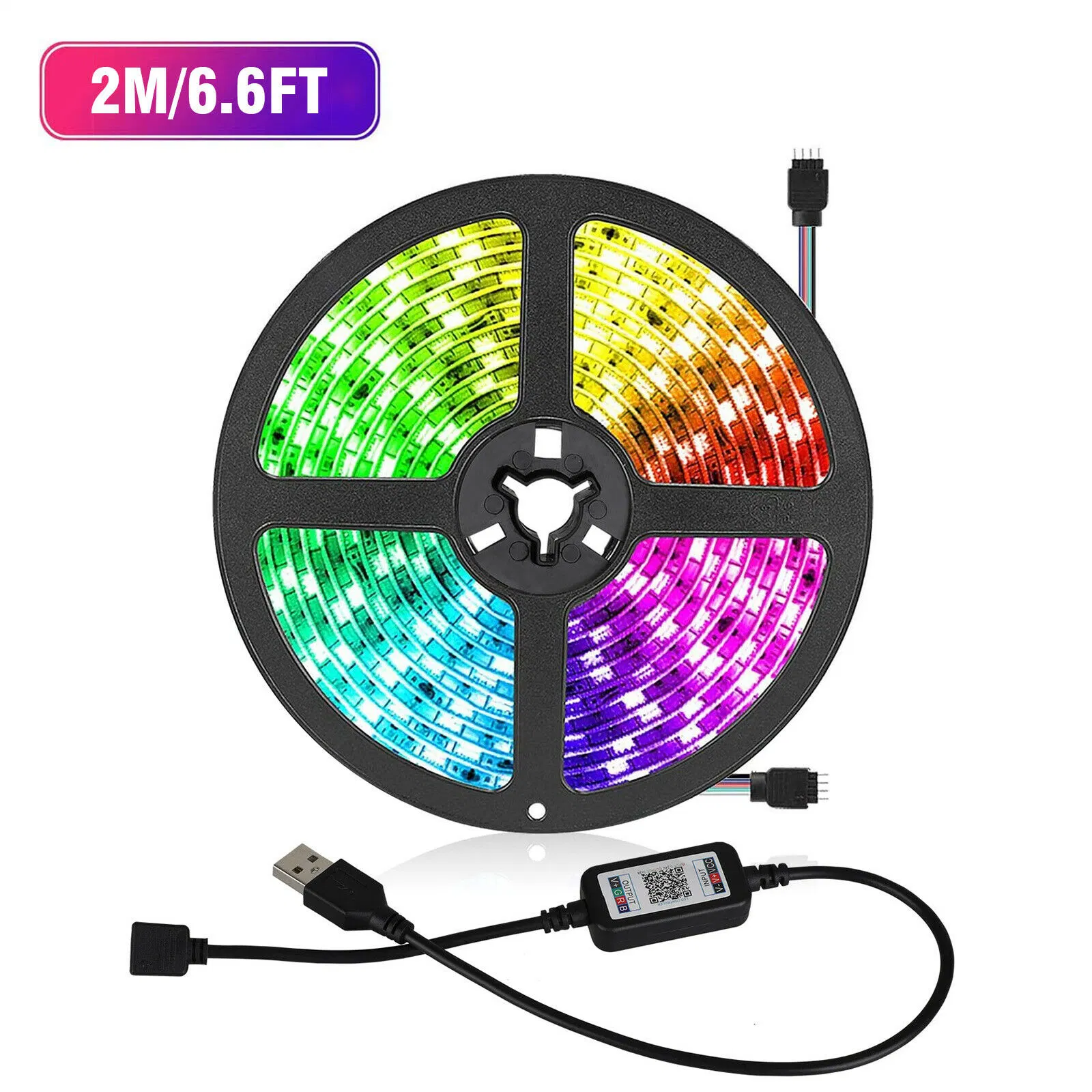Silicona USB 5V 5050 RGB SMD LED tiras de luces, flexibles TV Backlights con 1/2/3/ 4/5m para decoración de Navidad