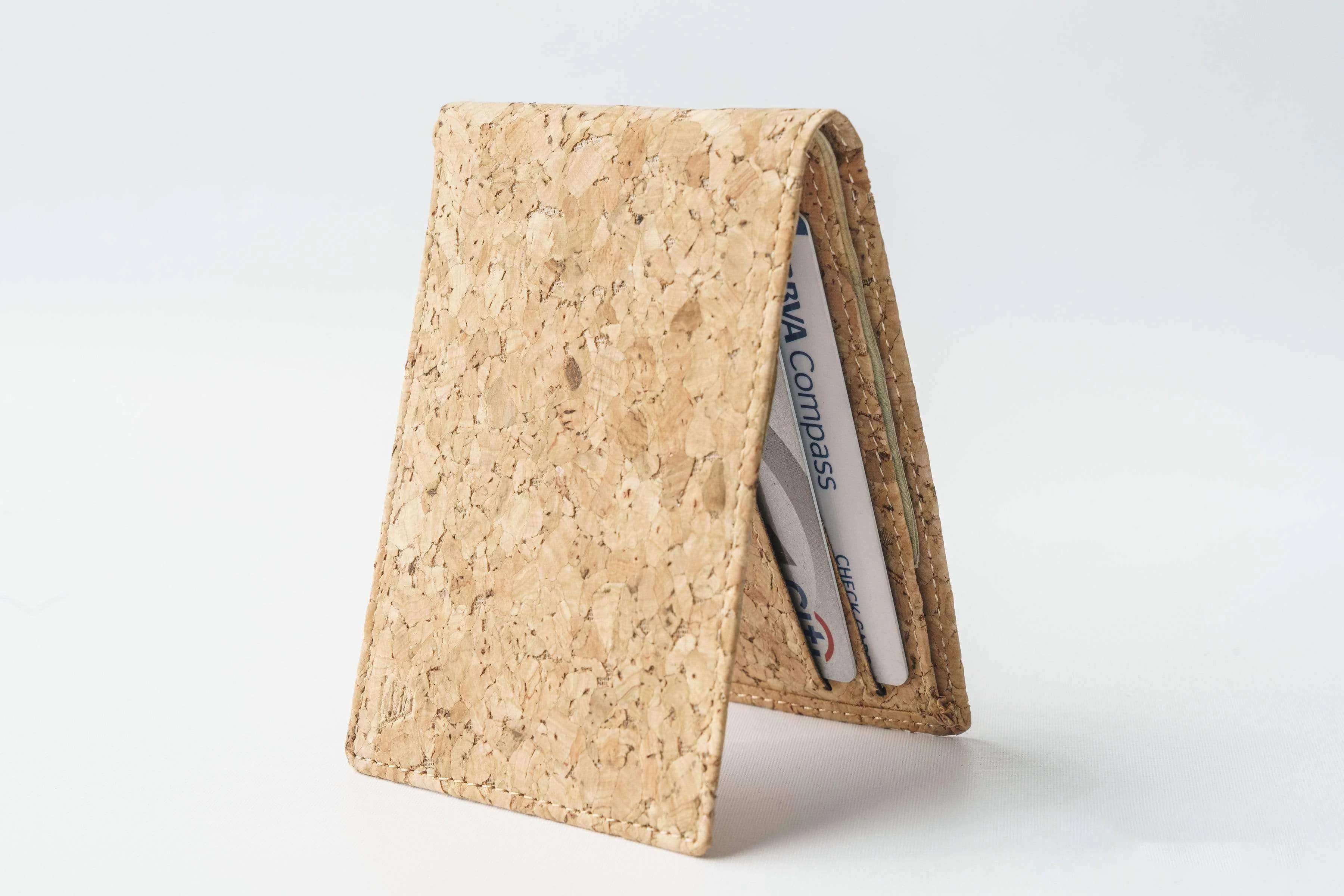 محفظة Cork Bags مخصصة صديقة للبيئة شعار RFID حجب بطاقة Slim من الرجال حاملي محفظة الفلين