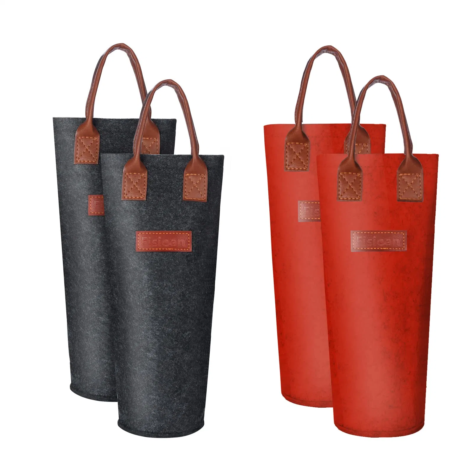 Sac de rangement en feutre écologique réutilisable pour une bouteille de vin Sac de transport pour cadeaux Sac à vin en feutre