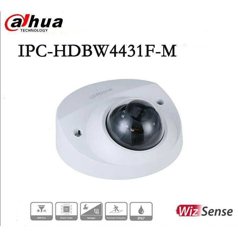 Dahua 4MP IR Smart Detection Supported Mini Dome Security Camera (IPC-HDBW4431F-M)