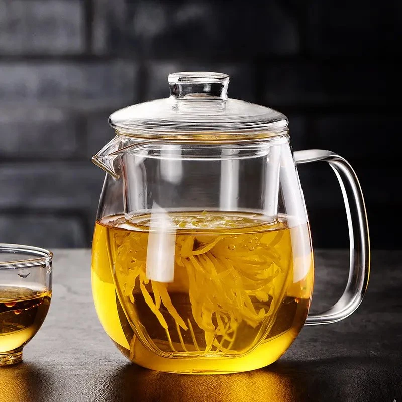 Wholesale/Supplier Hand Blown Transparent Heat Resistant Borosilicate Loose Leaf Glass Tea Pots Kettles