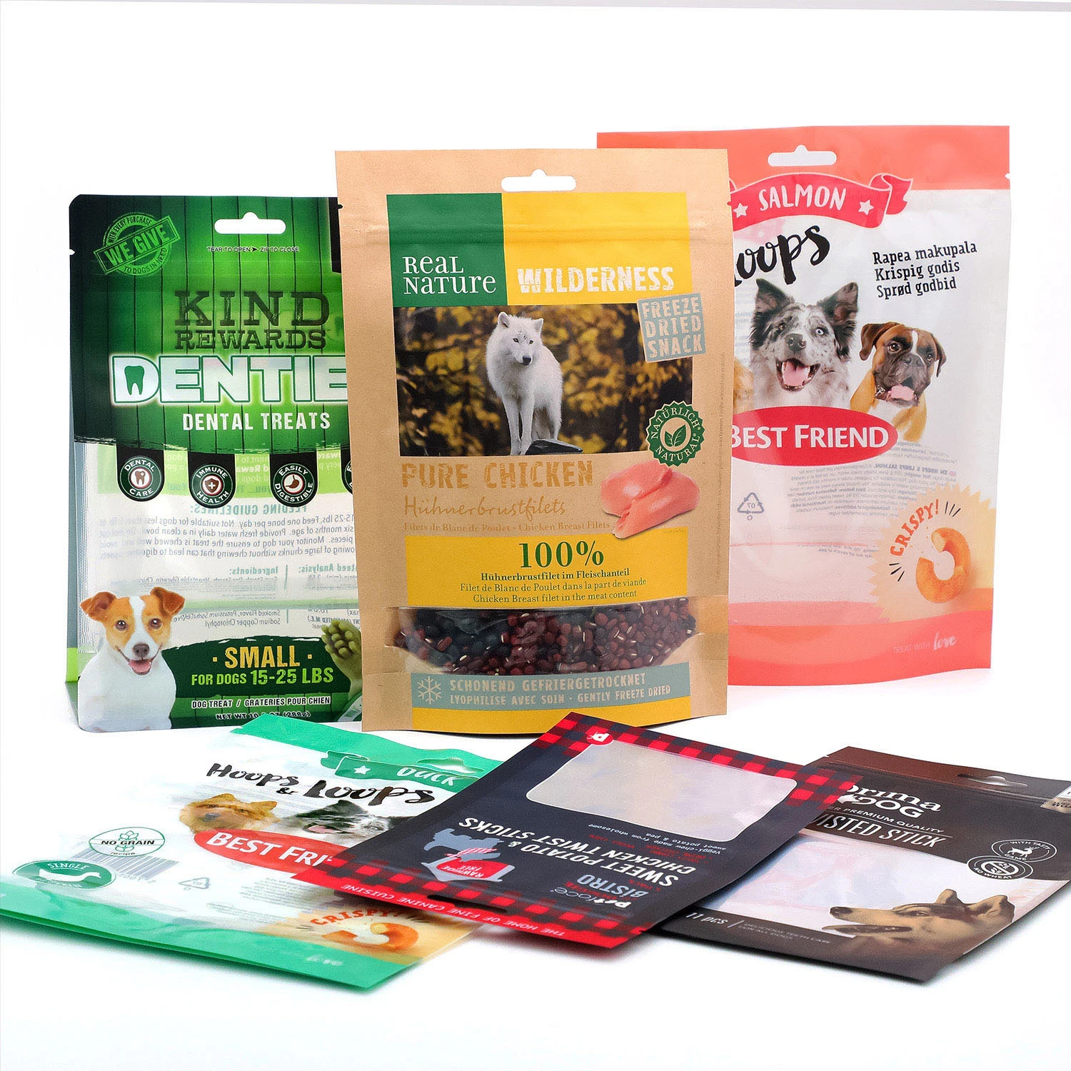 100g 200mg Pet Treat Dog Cat Food Packaging Flexible Plastic Mylar Printing Glossy Matt PP PA LLDPE Pouch Bag