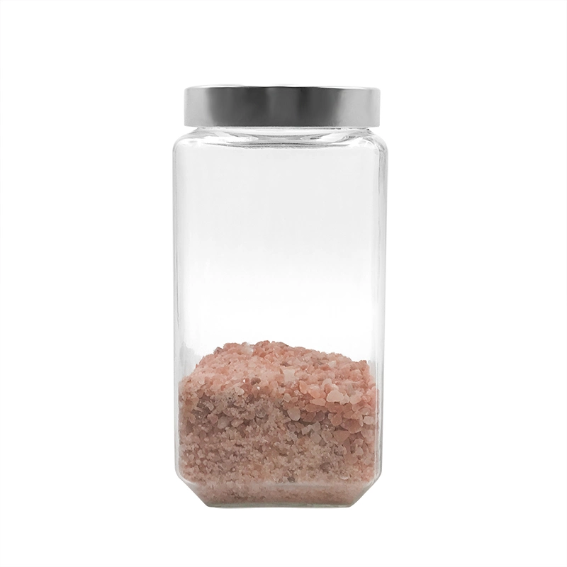 Wholesale/Supplier Glass Containers Clear Airtight Seal Glass Food Storage Jar with Stainless Steel Lid