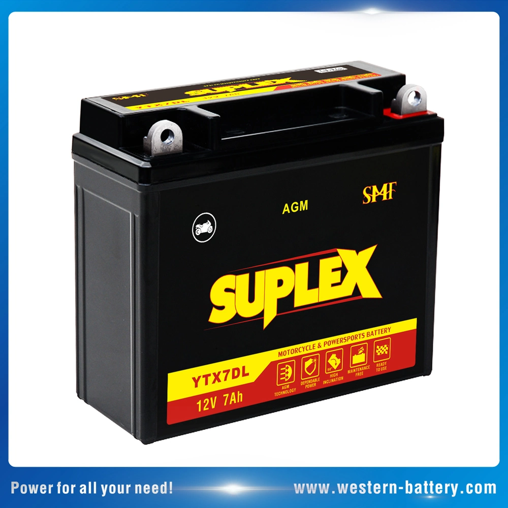 Ytx7dl SLA/AGM/Mf Motorcycle-Battery VRLA para moto/bicicleta/Scooter/ATV/Electric-Power-generador 12V7ah