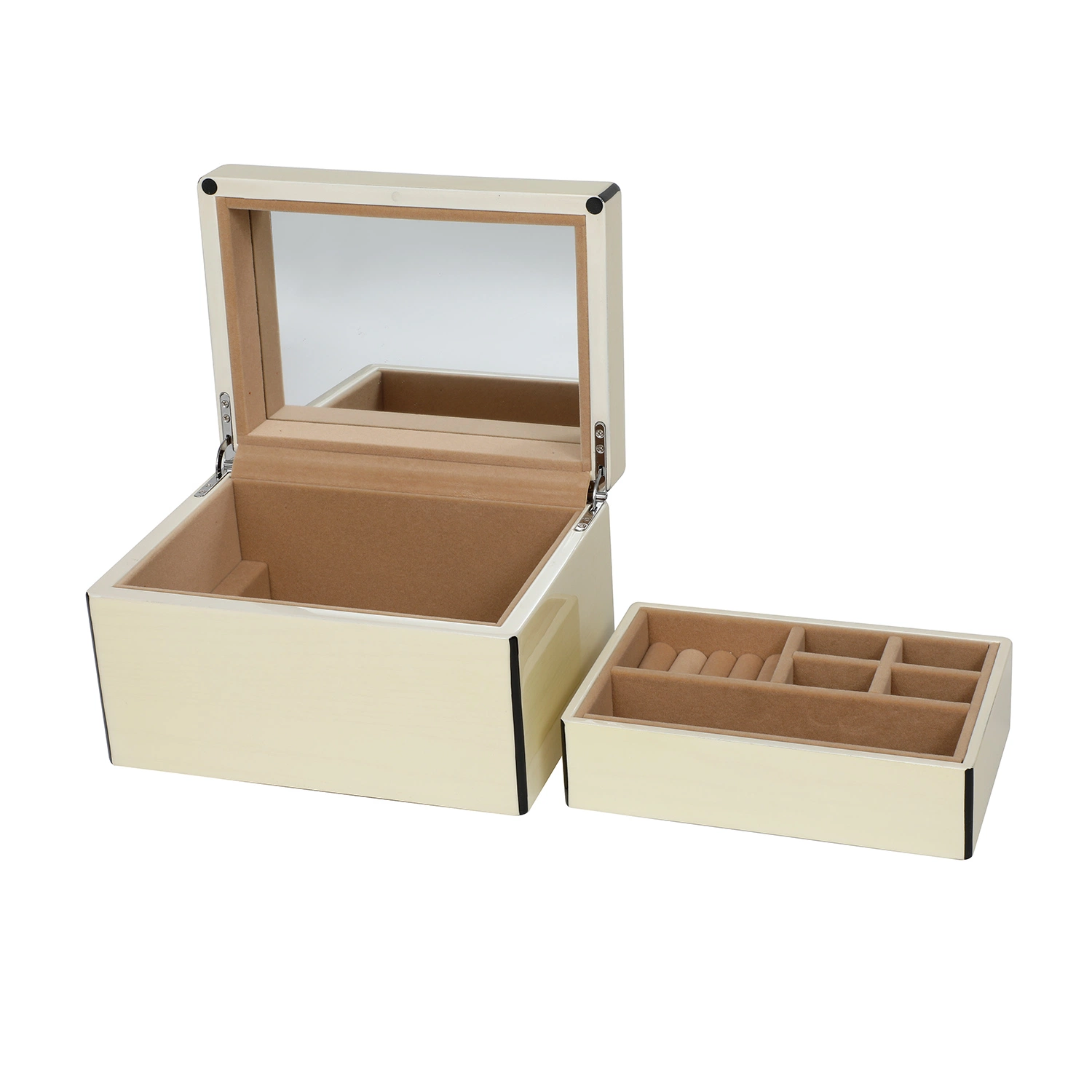 White High Gloss Finish Wooden Storage Packaging Wedding Gift Box