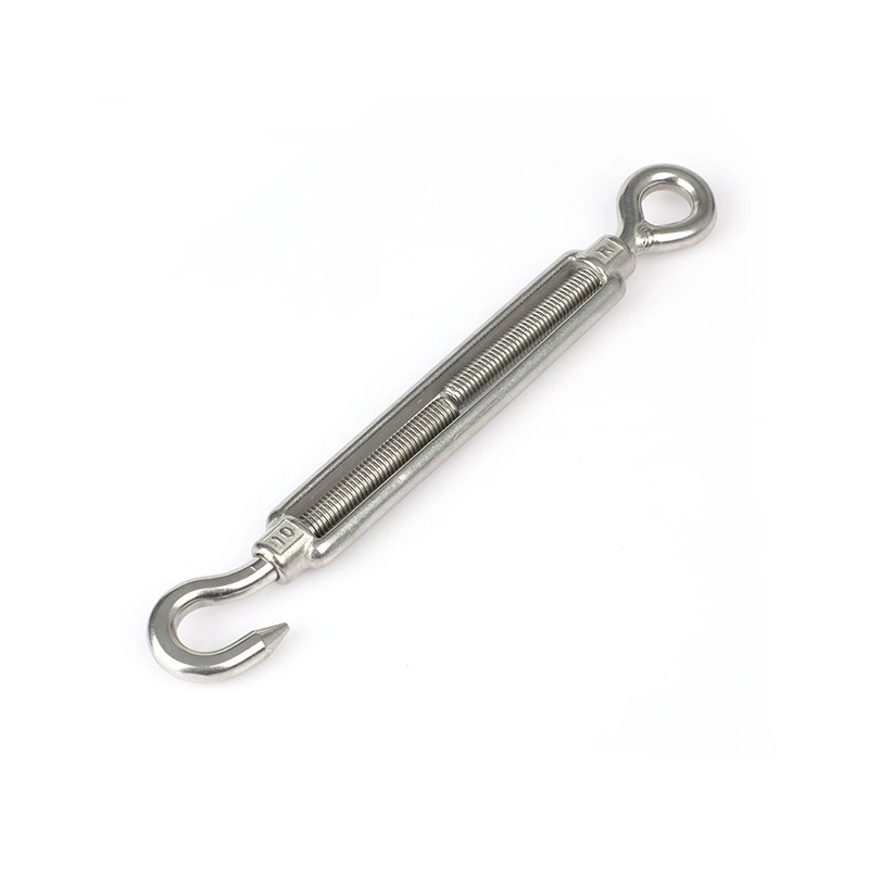 SS304 M5 5mm Wire Cable Turnbuckle Rigging Wire Rope Tensioner 304 Stainless Steel Open Body Hook Eye Turnbuckle