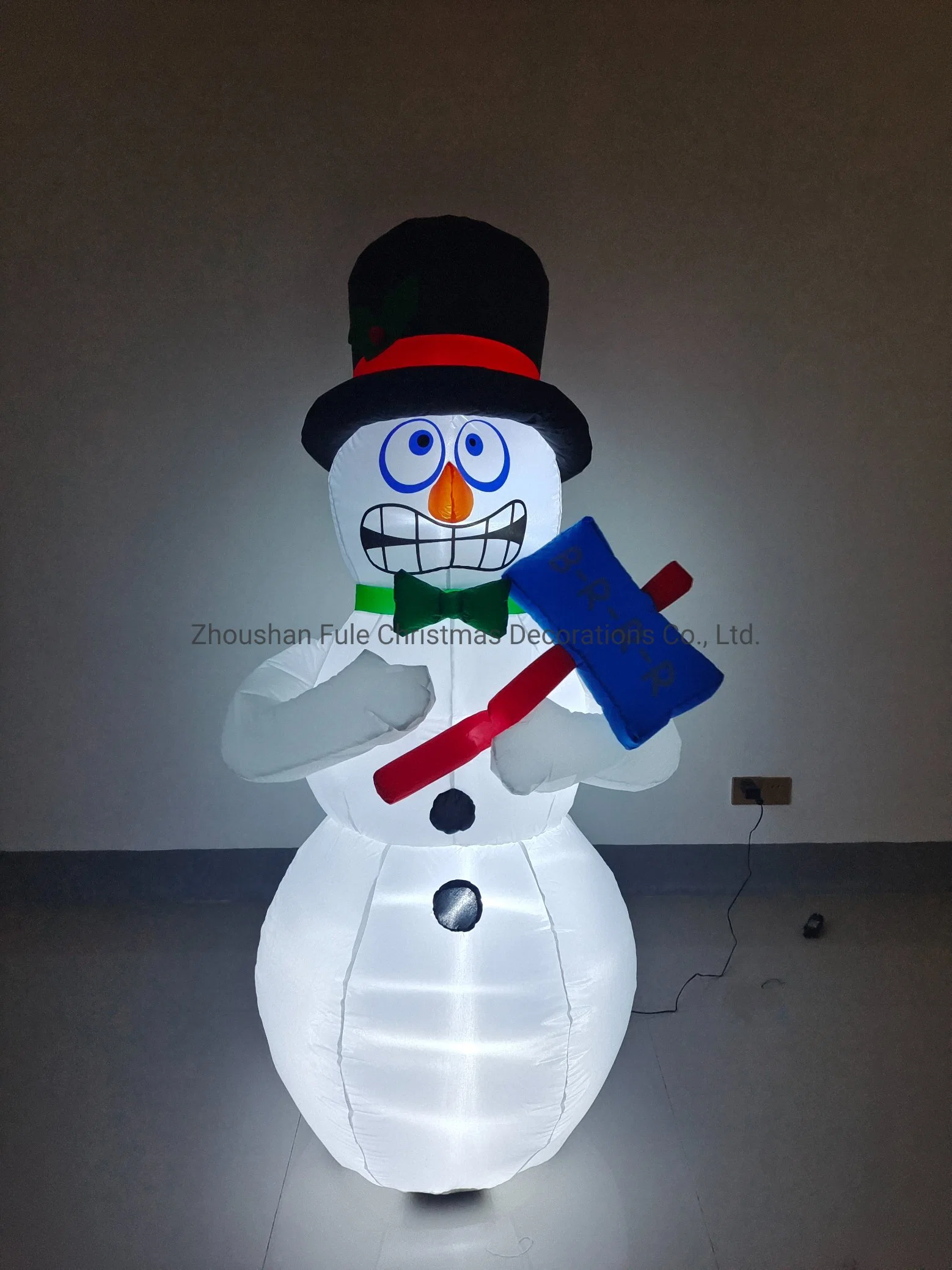 Aire animado soplado Inflatable Snowman escalofríos para la decoración de Navidad en casa.