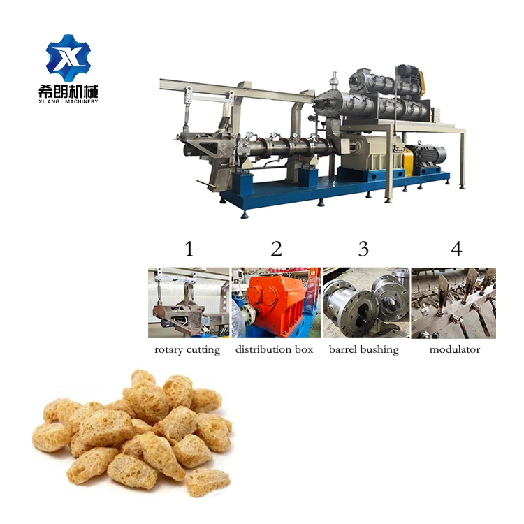 Guter Preis Automatische Tsp Tvp Strukturiert Soja Protein Herstellung Maschine Soja Fleisch Nuggets Extruder Processing Machine