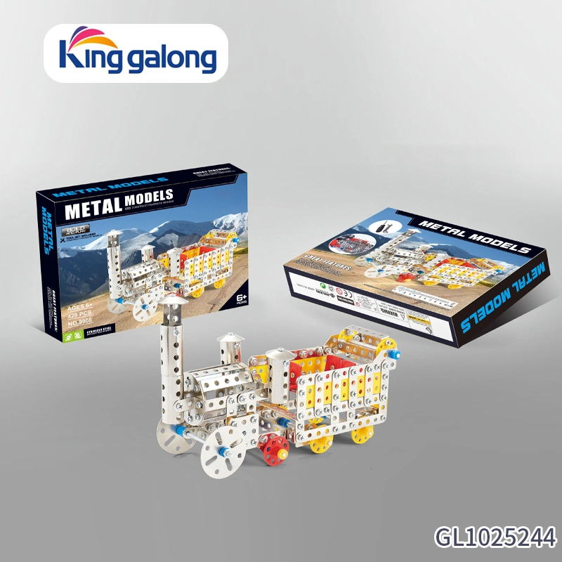 Kinder 287PCS Assemble 3D Metall Puzzle Bausteine Racing Car Spielzeugmodell