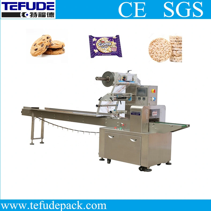 Écoulement de type horizontal automatique oreiller Masque d'emballage alimentaire/Biscuit/Wafer/Cookie/pain plein débit automatique Servo Muti-Function Wrap/emballage /machine de conditionnement